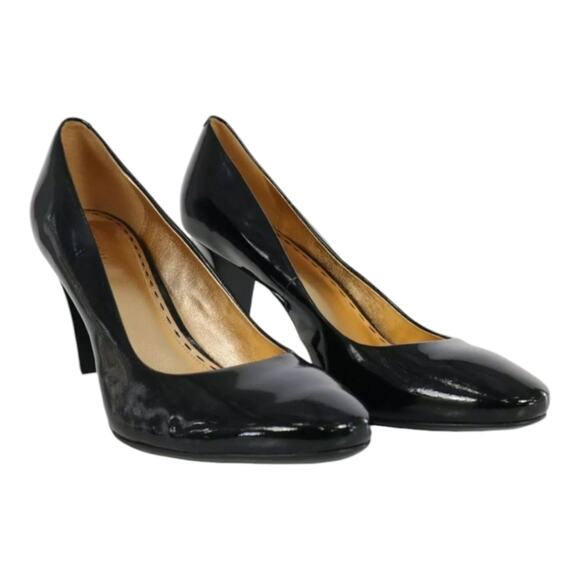 Coach Pumps Heels Sheri Womens 7B Black Patent‎ Leather Classic Career - Picture 1 of 12